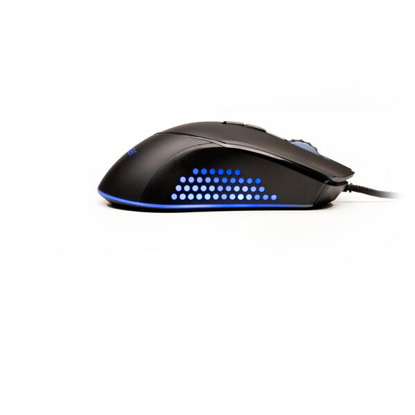 Mouse SPGM-ALIEN-NOVA Spacer, gaming, cu fir, USB, optic, 12.000 dpi, butoane/scroll 7/1, iluminare RGB, Negru