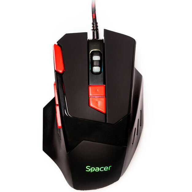 spacer Mouse gaming Spacer, Iluminare RGB, Negru Mouse
