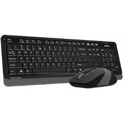 Kit tastatura si mouse wireless A4Tech FG1010 Grey 104 taste 2000 dpi negru/gri
