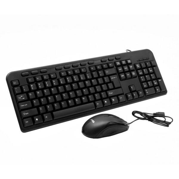Kit tastatura si mouse USB Spacer SPDS-1691, Negru