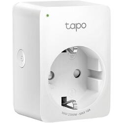 Priza inteligenta TP-Link Mini Tapo P100, Wi-Fi, control vocal, 10A, compatibil Android/iOS, 220-240V, Alb