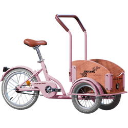 Bicicleta Pegas Mini Cargo 1S pentru copii, Roz Bujor