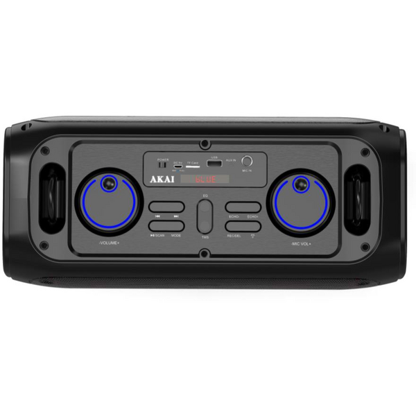 Boxa portabila activa Akai ABTS-45, 20 W, Radio FM, Bluetooth 5.0, efect de lumini, Negru