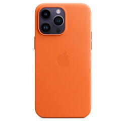 Carcasa Leather Case cu MagSafe - Orange pentru APPLE iPhone 14 Pro Max, MPPR3ZM/A