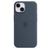 Husa de protectie Apple Silicone Case with MagSafe pentru iPhone 14, Storm Blue