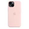 Husa de protectie Apple Silicone Case with MagSafe pentru iPhone 14, Chalk Pink