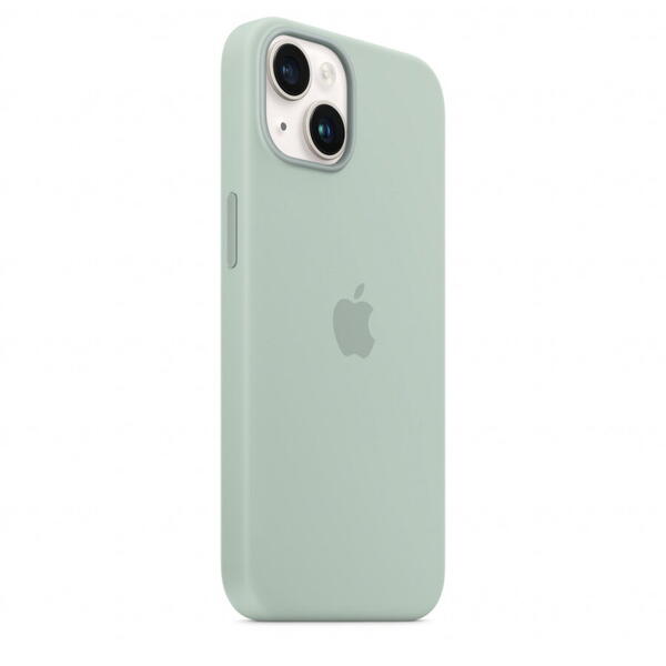 Husa de protectie Apple Silicone Case with MagSafe pentru iPhone 14, Succulent