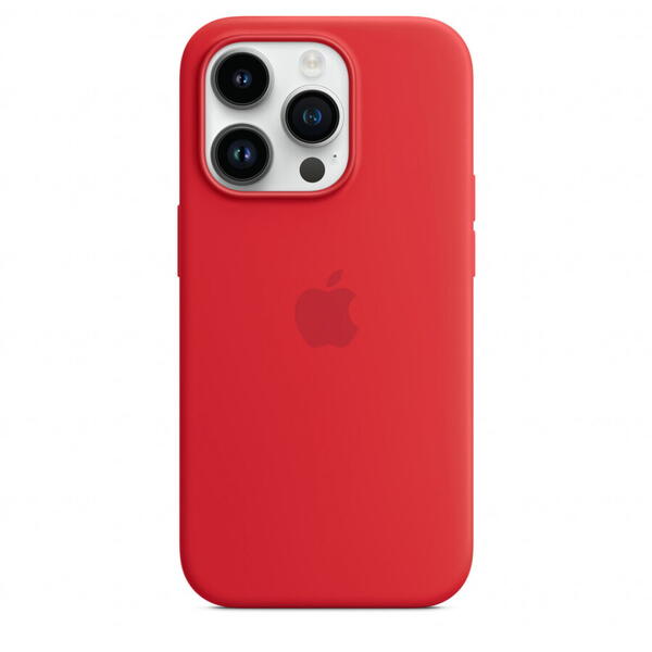 Husa de protectie Apple Silicone Case with MagSafe pentru iPhone 14 Pro, (PRODUCT)RED