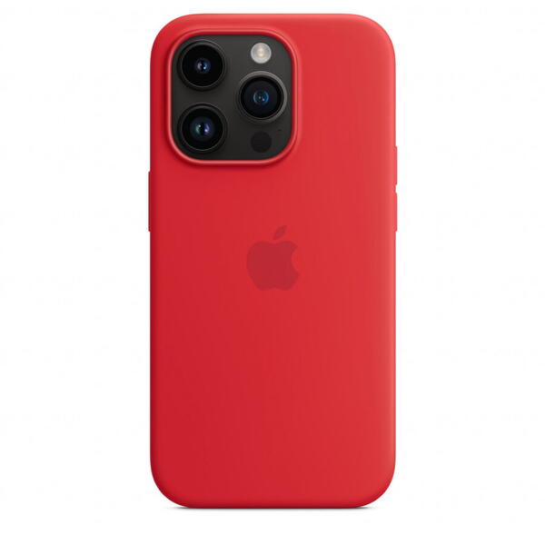 Husa de protectie Apple Silicone Case with MagSafe pentru iPhone 14 Pro, (PRODUCT)RED