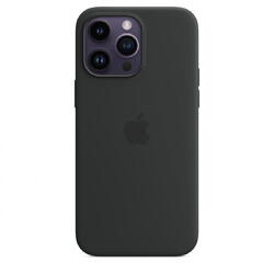 Husa de protectie Apple Silicone Case with MagSafe pentru iPhone 14 Pro Max, Midnight