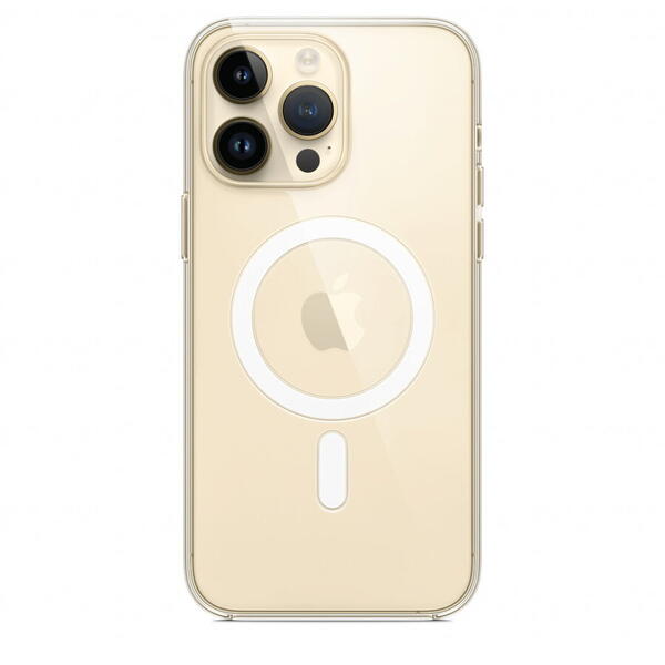 Husa de protectie Apple Clear Case with MagSafe pentru iPhone 14 Pro Max, Transparent