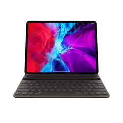 Husa cu tastatura Apple Smart Keyboard Folio pentru iPad Pro 12.9" (2020), Layout INT EN, Negru