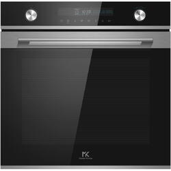 Cuptor incorporabil Master Kitchen MKO 1307ED-MPBK, Electric, 72 l, Autocuratare pirolitica, Display Touch, Grill, Negru