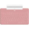 Logitech Tastatura Bluetooth Keys-To-Go, Layout US, Blush Pink pentru iPad