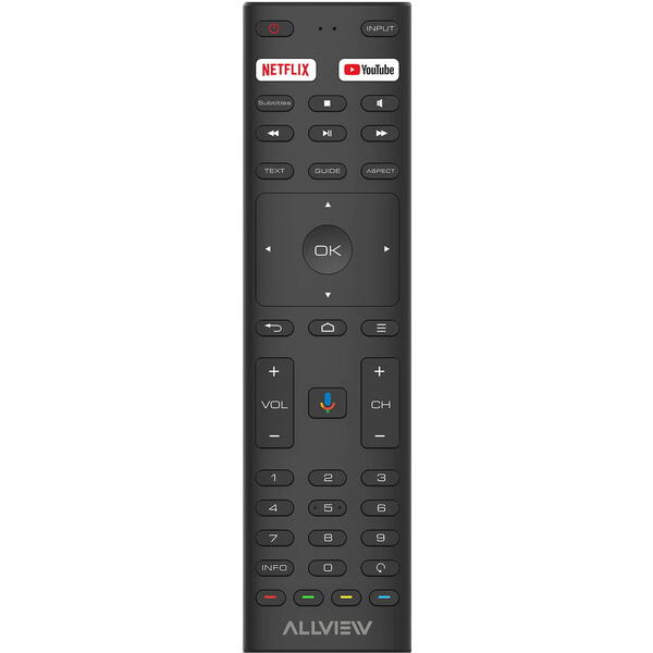 Televizor Allview QL50ePlay6100-U, 126 cm, Smart, Android, 4K Ultra HD, QLED, Clasa G, Negru