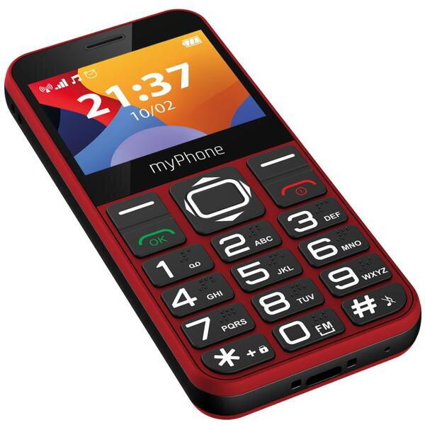 Telefon mobil myPhone Halo 3, Ecran IPS 2.31", Camera 0.3 MP, Single Sim, 2G, Rosu