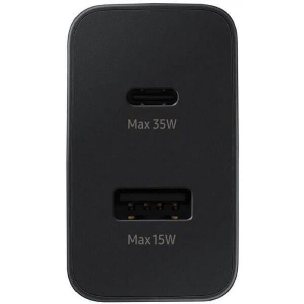 Incarcator retea Samsung Duo, USB/USB-C, 35W, Quick Charge, Negru