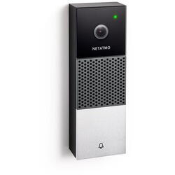 Sonerie usa Netatmo Smart Video Doorbell, Full HD, Weatherproof, LED infrarosu, WiFi, Negru/Argintiu