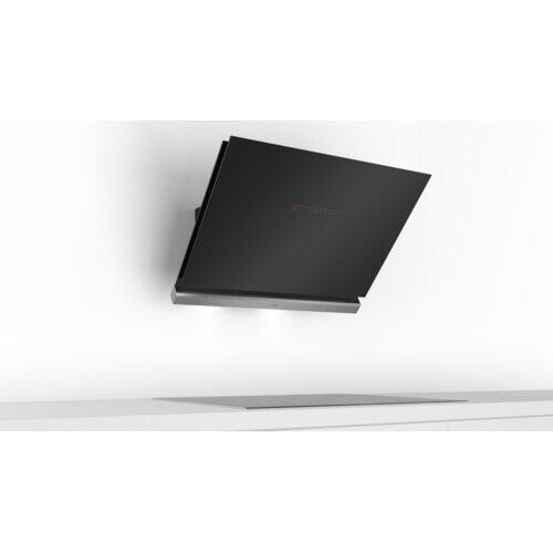 Hota incorporabila decorativa Bosch DWK98PR60, TouchControl, 3 trepte, Putere de absorbtie 840 mc/h, 90 cm, Sticla neagra