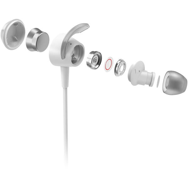 Casti Audio In-Ear Philips, TAE4205WT/00, Bluetooth, Autonomie 10h, Alb