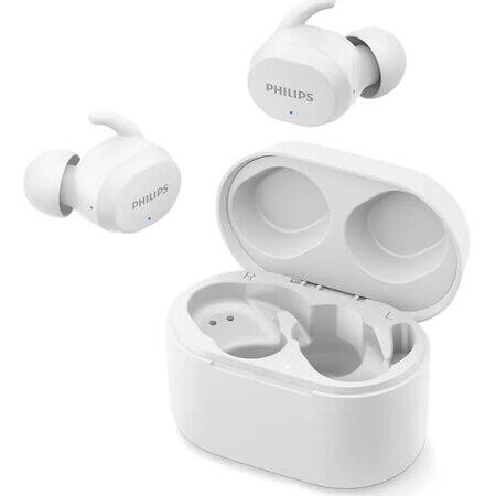 Casti audio in ear Philips, True Wirelles, Bluetooth v5.0, autonomie 24 ore, alb