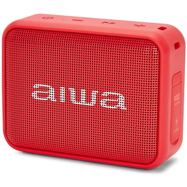 Boxa portabila Aiwa BS-200RD, Bluetooth, Radio, Ipx6, Putere 6W, Rosu
