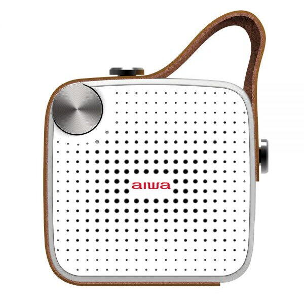 Boxa portabila aiwa Square cu Radio FM, Bluetooth, card SD, Hi-Fi Stereo, Microfon, Alb