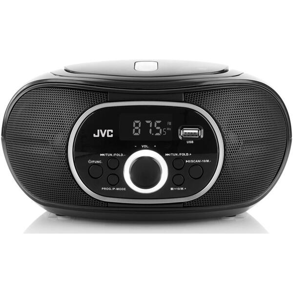 Microsistem audio JVC RD-E221B, Tuner FM, CD player, Negru