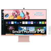 Monitor VA LED Samsung Smart 32" M80B, Ultra HD (3840 x 2160), Micro HDMI, Wi-Fi, Bluetooth, Boxe, Alb/Roz