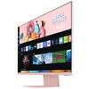 Monitor VA LED Samsung Smart 32" M80B, Ultra HD (3840 x 2160), Micro HDMI, Wi-Fi, Bluetooth, Boxe, Alb/Roz