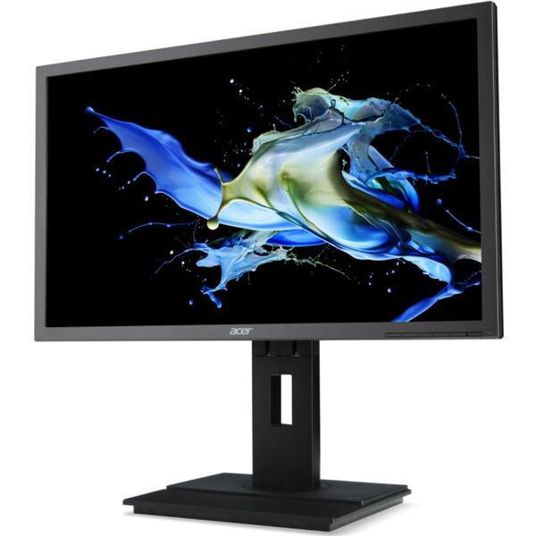 Monitor IPS LED Acer 23.8" B246HYL, Full HD (1920 x 1080), VGA, HDMI, DisplayPort, Boxe, Negru