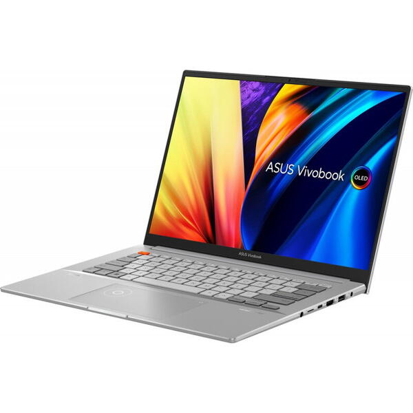 Laptop ASUS 14.5'' Vivobook Pro 14X OLED N7401ZE, 2.8K 120Hz, Procesor Intel® Core™ i7-12700H (24M Cache, up to 4.70 GHz), 16GB DDR5, 512GB SSD, GeForce RTX 3050 Ti 4GB, Win 11 Home, Cool Silver