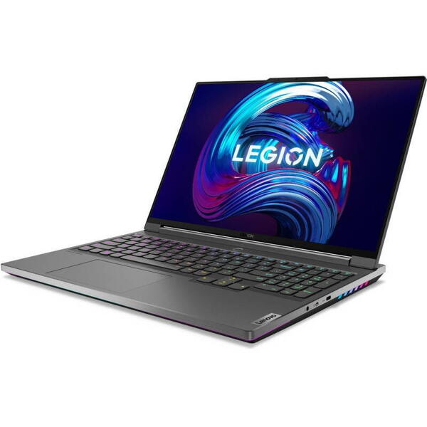 Laptop Gaming Lenovo Legion 7 16ARHA7, 16 inch WQXGA, AMD Ryzen 7 6800H, 16GB RAM, 512GB SSD, AMD Radeon RX 6700M 10GB, Free DOS, Gri