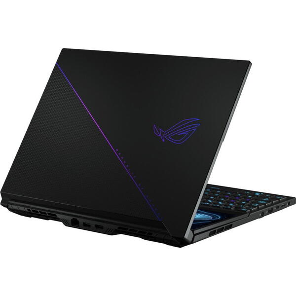 Laptop ASUS Gaming 16'' ROG Zephyrus Duo 16 GX650RS, UHD+ 120Hz, Procesor AMD Ryzen™ 9 6900HX (16M Cache, up to 4.9 GHz), 32GB DDR5, 2TB SSD, GeForce RTX 3080 8GB, Win 11 Home, Black