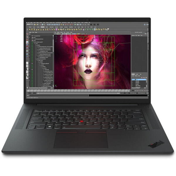 Laptop Lenovo 16'' ThinkPad P1 Gen 5, WQXGA IPS 165Hz, Procesor Intel® Core™ i9-12900H (24M Cache, up to 5.00 GHz), 16GB DDR5, 512GB SSD, RTX A5500 16GB, Win 11 DG Win 10 Pro, Black