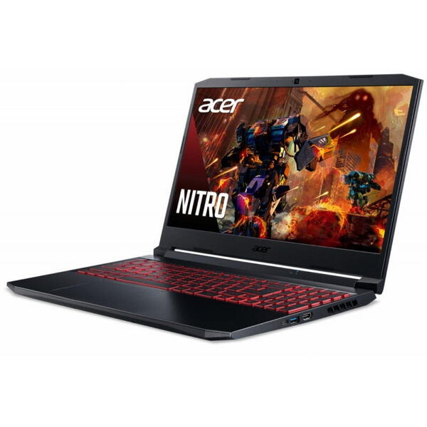 Laptop Gaming Acer Nitro 5, 15.6 inch FHD, Intel Core i5-11400H, 8GB RAM, 512GB SSD, GeForce RTX 3050 Ti 4GB, Windows 11 Home, Negru