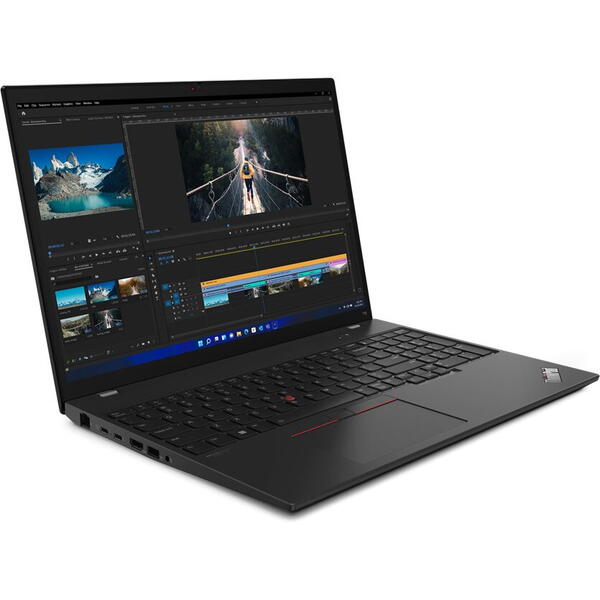 Laptop Lenovo ThinkPad T16 G1, 16 inch WQXGA, Intel Core i7-1260P, 16GB RAM, 512GB SSD, GeForce MX550 2GB, Windows 11 Pro, Negru