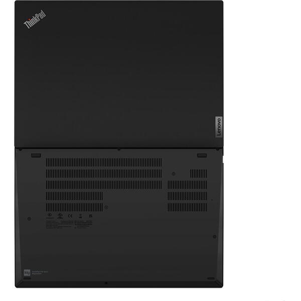 Laptop Lenovo ThinkPad T16 G1, 16 inch WQXGA, Intel Core i7-1260P, 16GB RAM, 512GB SSD, GeForce MX550 2GB, Windows 11 Pro, Negru