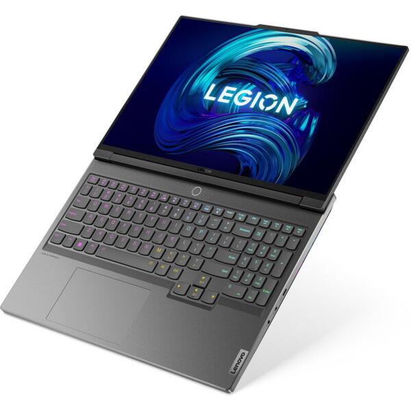 Laptop Lenovo Gaming 16'' Legion 7 16IAX7, WQXGA IPS 165Hz G-Sync, Procesor Intel® Core™ i7-12800HX (25M Cache, up to 4.80 GHz), 16GB DDR5, 1TB SSD, GeForce RTX 3070 Ti 8GB, No OS, Storm Grey