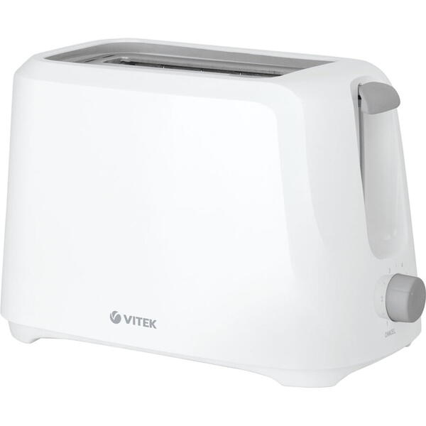 Prajitor de paine VITEK VT-9001, 700 W, tava pentru firimituri, reglare gradului de rumenire, Alb