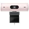 Camera web Logitech Brio 500, Full HD 1080p, RightLight 4, 90 FoV, USB-C, Privacy - Rose