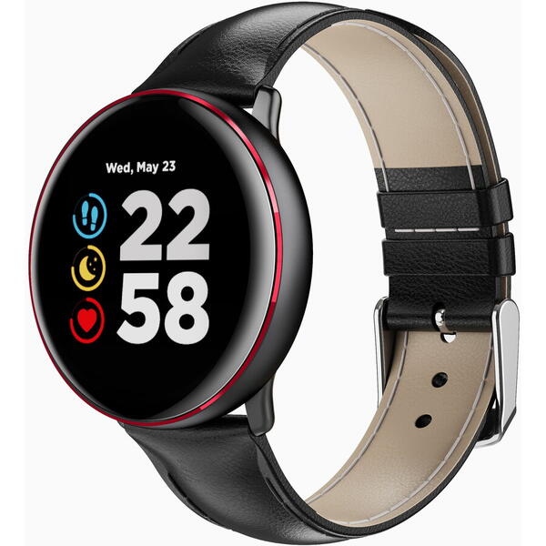 Ceas smartwatch CANYON Marzipan SW-75, Black/Red