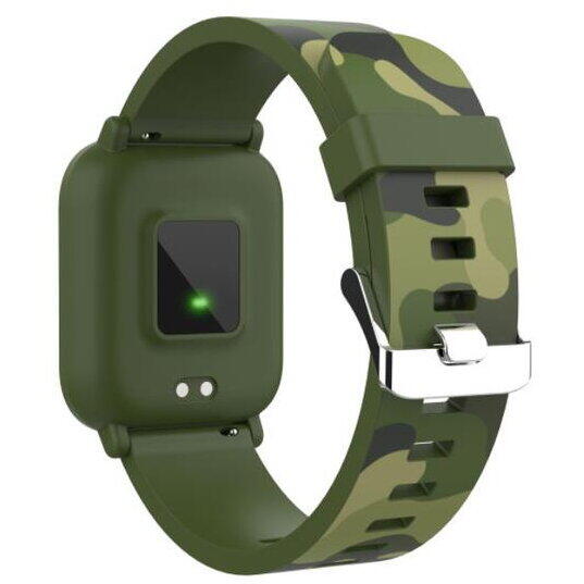 Smartwatch Canyon MyDino KW-33, IPS 1.3", 32KB RAM, Bratara silicon, Bluetooth 5.0, dedicat pentru copii, Verde