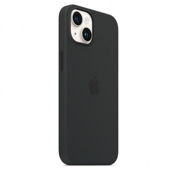 Husa de protectie Apple Silicone Case with MagSafe pentru iPhone 14, Midnight