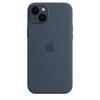 Husa de protectie Apple Silicone Case with MagSafe pentru iPhone 14 Plus, Storm Blue