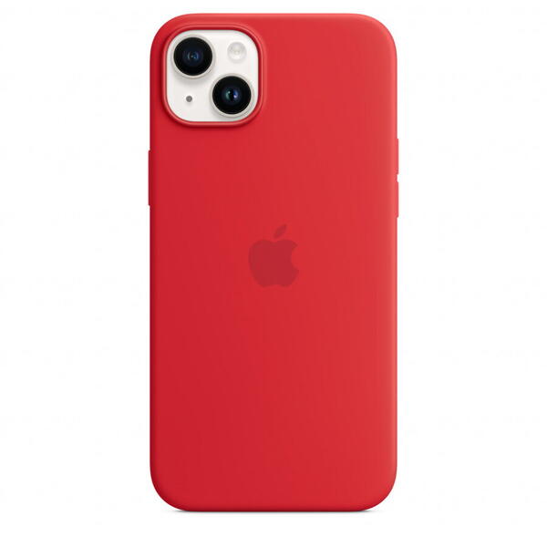 Husa de protectie Apple Silicone Case with MagSafe pentru iPhone 14 Plus, (PRODUCT)RED