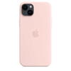 Husa de protectie Apple Silicone Case with MagSafe pentru iPhone 14 Plus, Chalk Pink