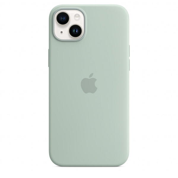 Husa de protectie Apple Silicone Case MagSafe pentru iPhone 14 Plus, mptc3zm/a - Succulent