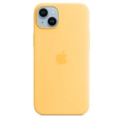 Husa de protectie Apple Silicone Case with MagSafe pentru iPhone 14 Plus, Sunglow