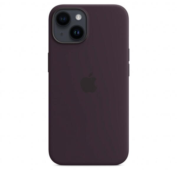 Husa de protectie Apple Silicone Case with MagSafe pentru iPhone 14, Elderberry